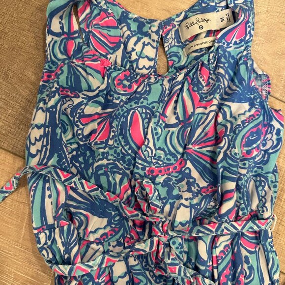 LILLY PULITZER GIRLS MEDIUM 7/8 LONG FLORAL MAXI DRESS TARGET - Picture 6 of 10
